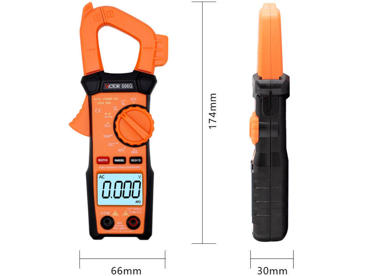 Ampe kìm kĩ thuật số Victor 606G (1000VDC, 750VAC, 600ACA)