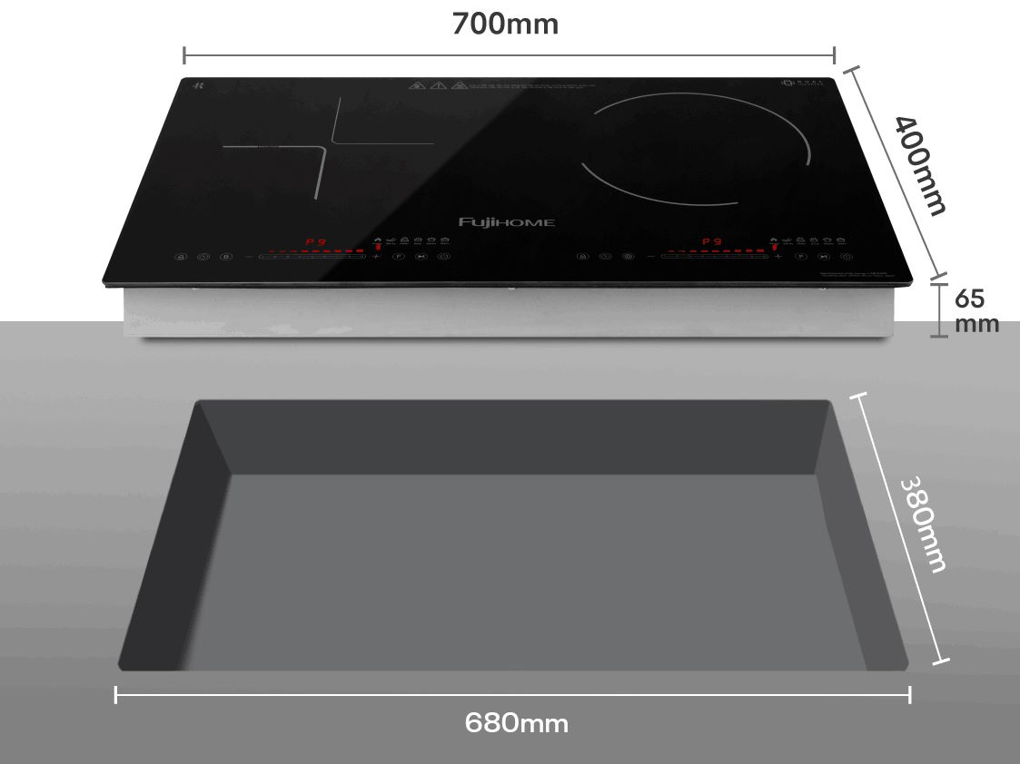 Bếp đôi từ và hồng ngoại Fujihome IC2519