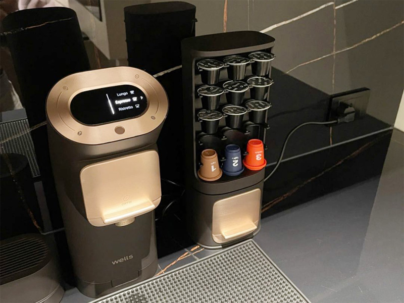 Máy pha trà và cafe Wells Home Cafe màu đen Máy pha trà và cafe Wells Home Cafe