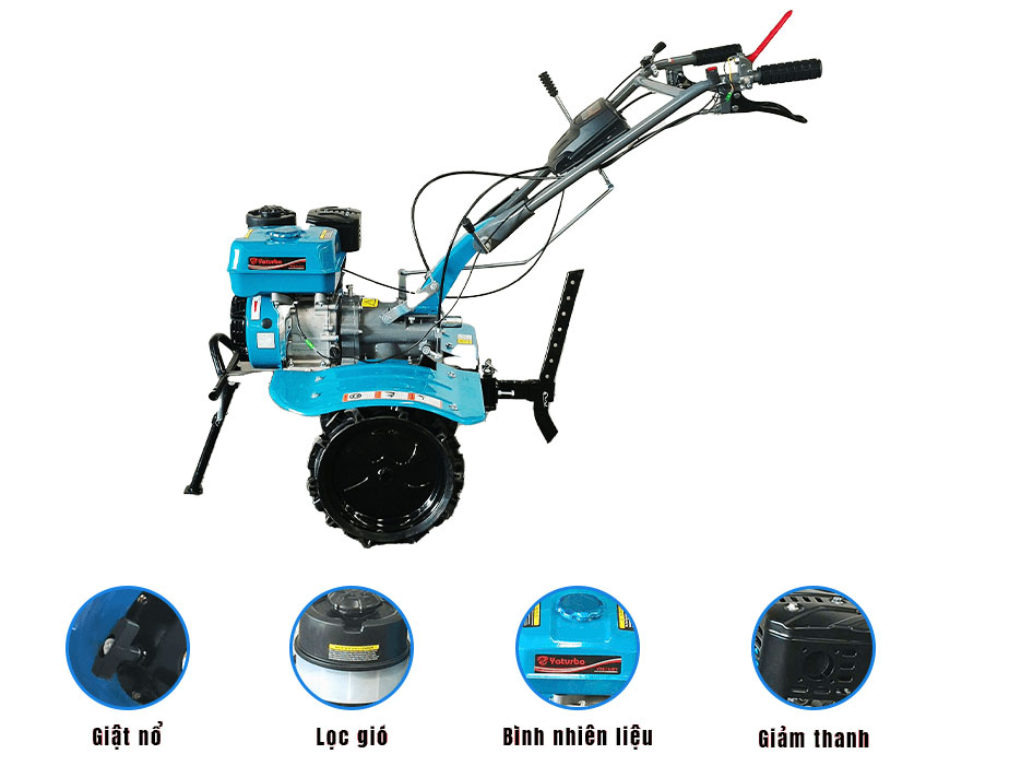 Máy xới đất mini Yaturbo YTB-710GY (xăng + giật nổ)