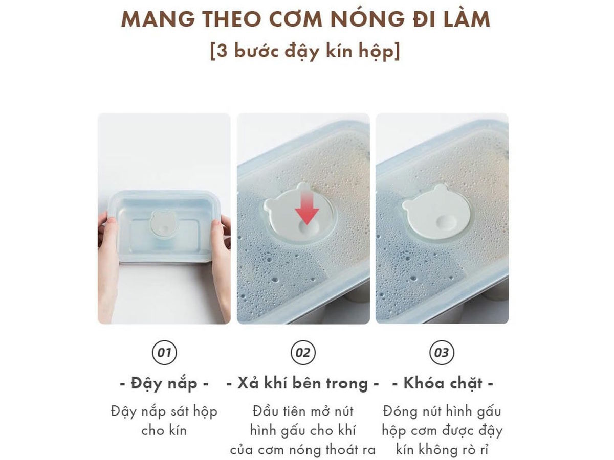 Hộp cơm điện Bear LB-4H12C 1.2 lít