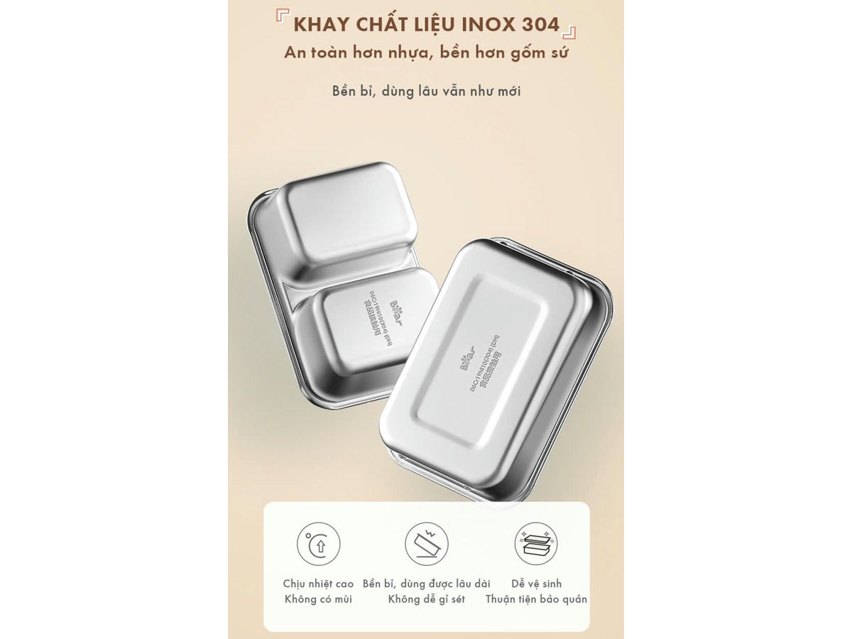 Hộp cơm điện Bear LB-4H12C 1.2 lít