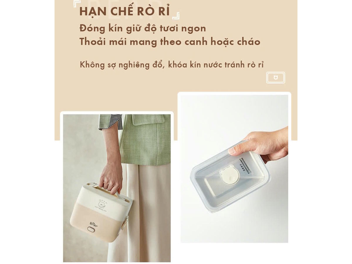 Hộp cơm điện Bear LB-4H12C 1.2 lít