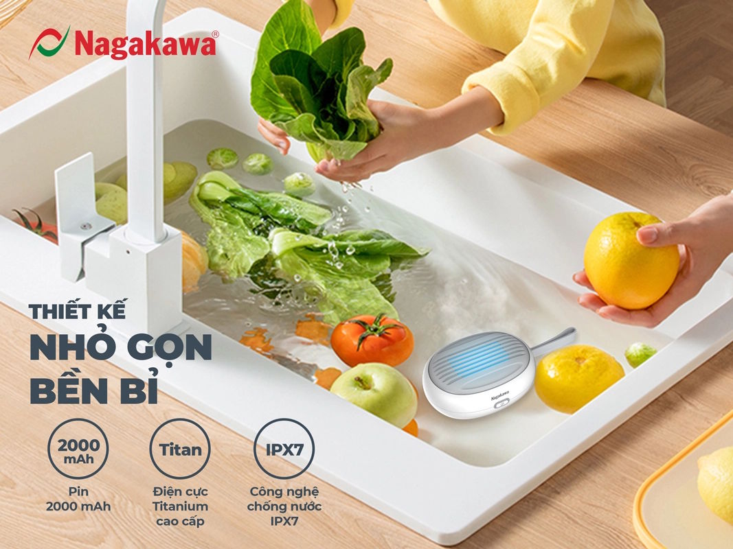 Máy khử khuẩn thực phẩm cầm tay Nagakawa NAG3901