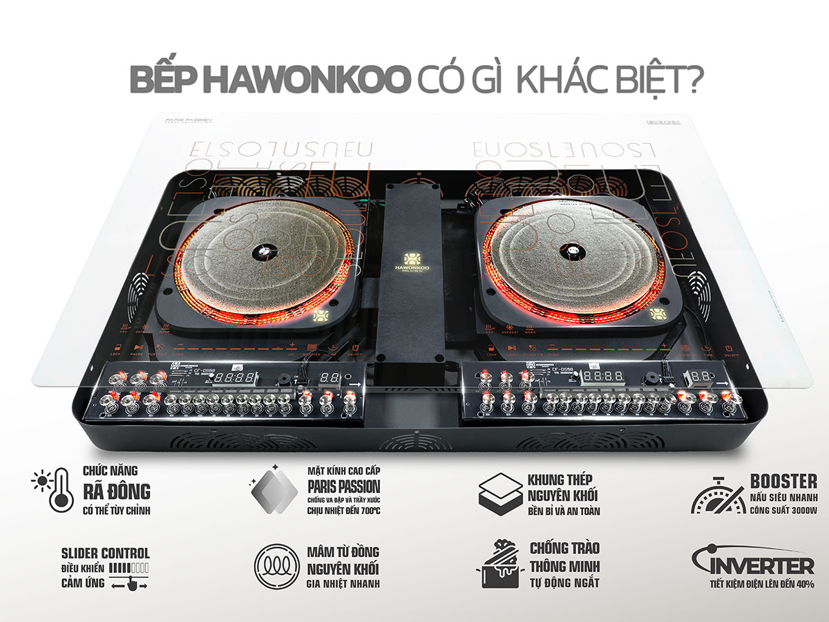 Bếp từ đôi Hawonkoo Inverter CEH-286