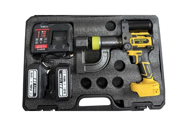 Máy đột lỗ tôn máng cáp thủy lực dùng pin Changyou CM-32