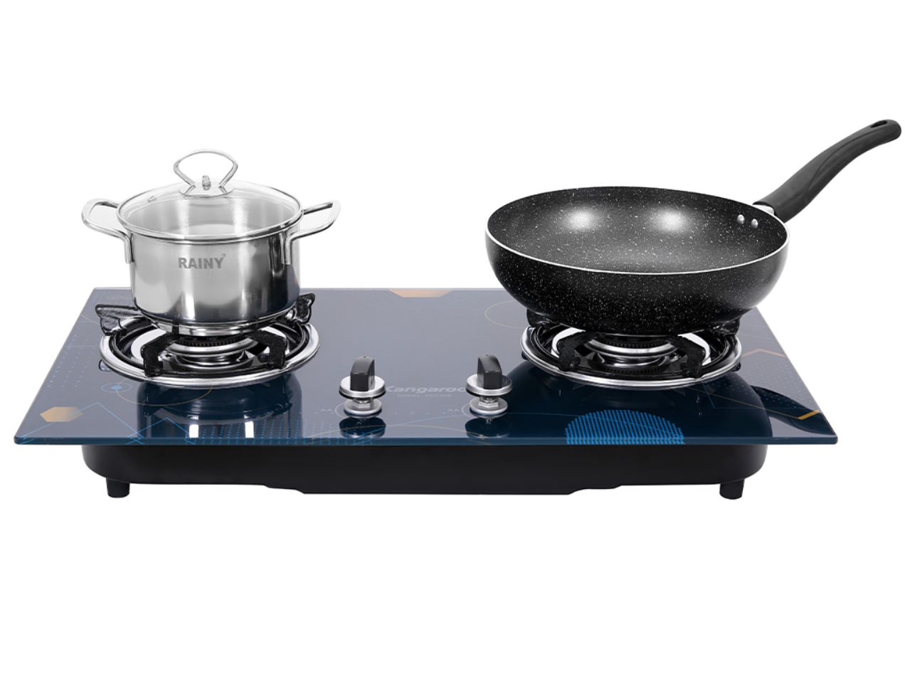 Bếp gas âm đôi kính Kangaroo KG536B