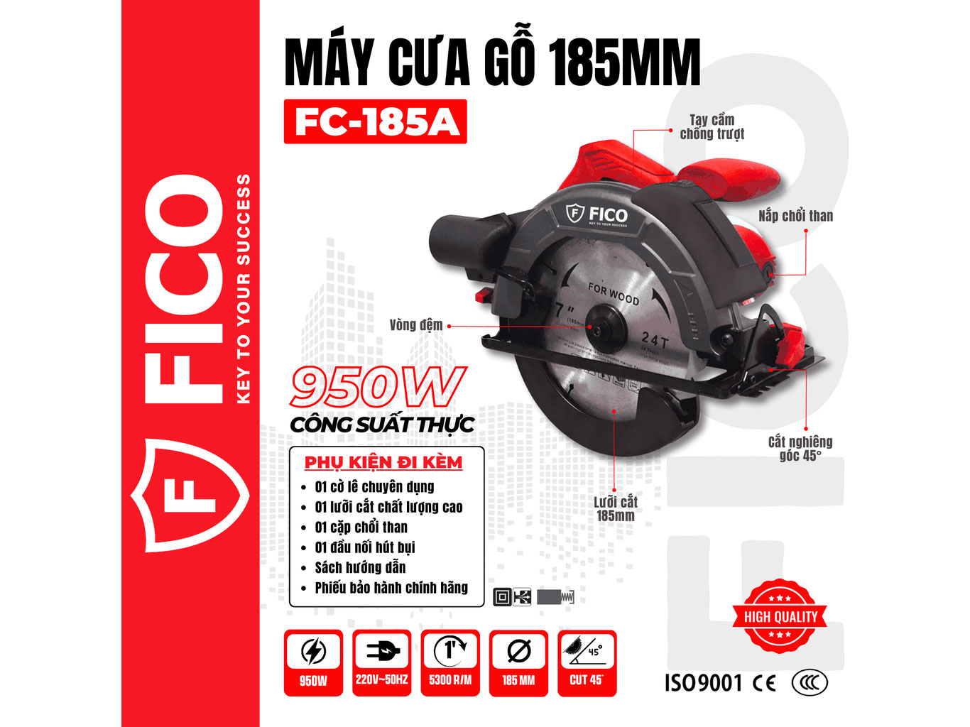 Máy cưa gỗ Fico FC-185A