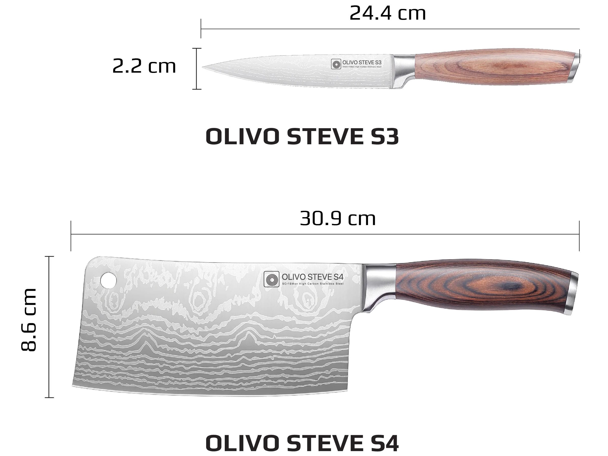 Bộ dao 4 món Olivo Steve