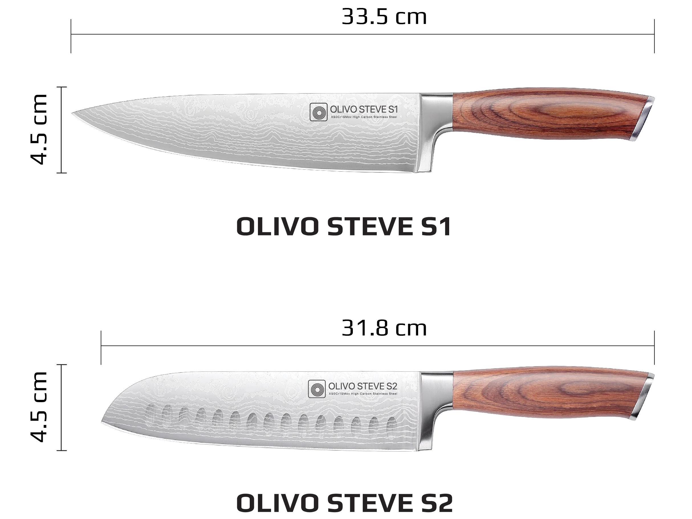 Bộ dao 4 món Olivo Steve