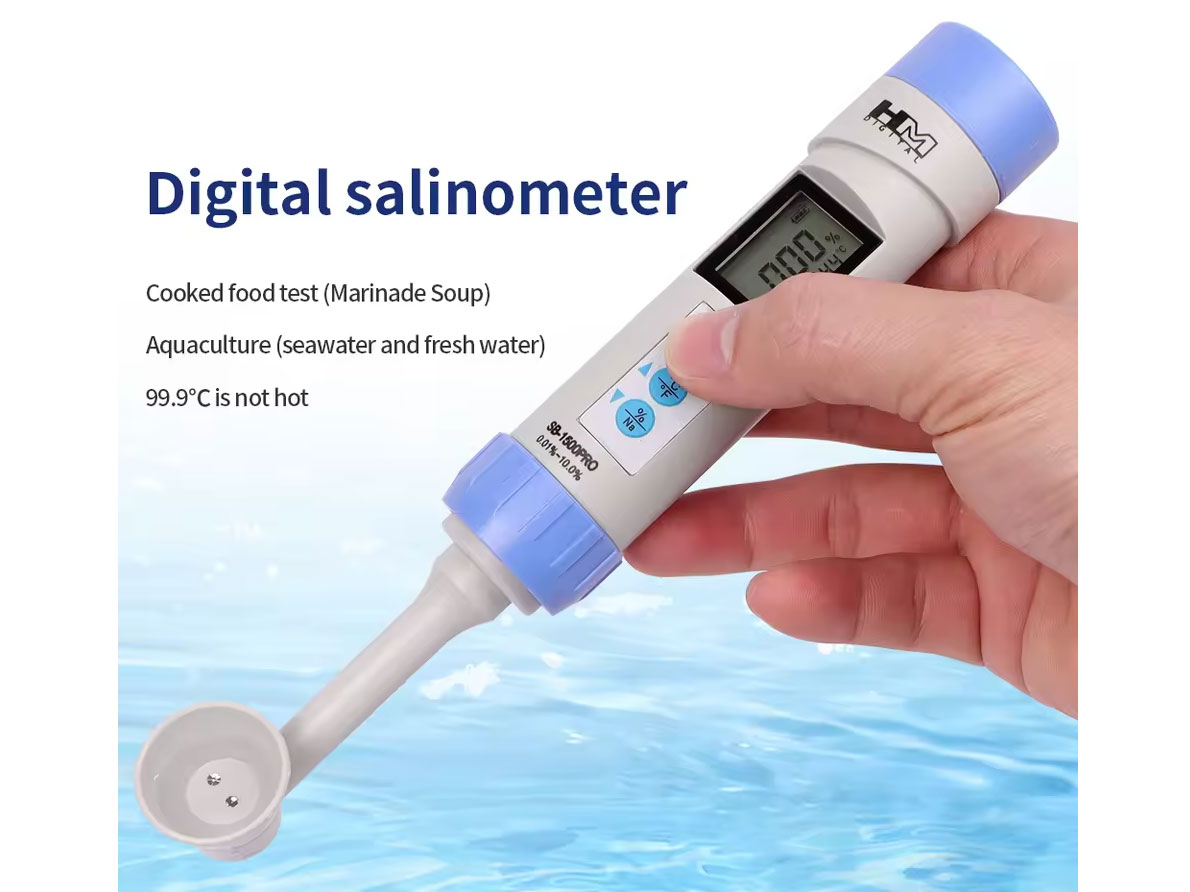 Khúc xạ kế đo độ mặn trong thực phẩm HM Digital SB-1500PRO