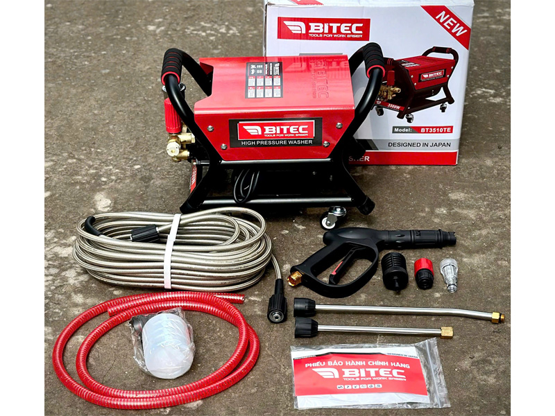 Máy rửa xe Btec BT3510TE (chống giật, chỉnh áp)