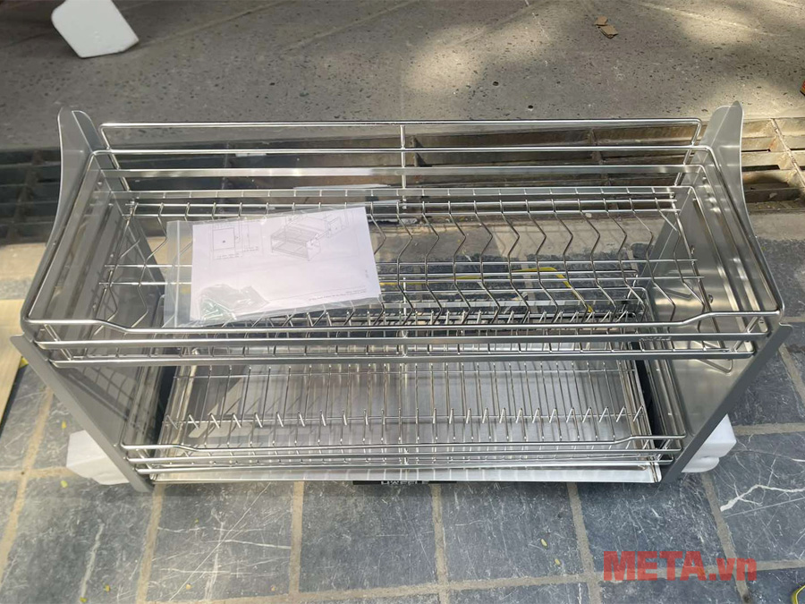 Rổ chén đĩa nâng hạ Hafele Lento tròn 900mm SUS304 (504.76.013)