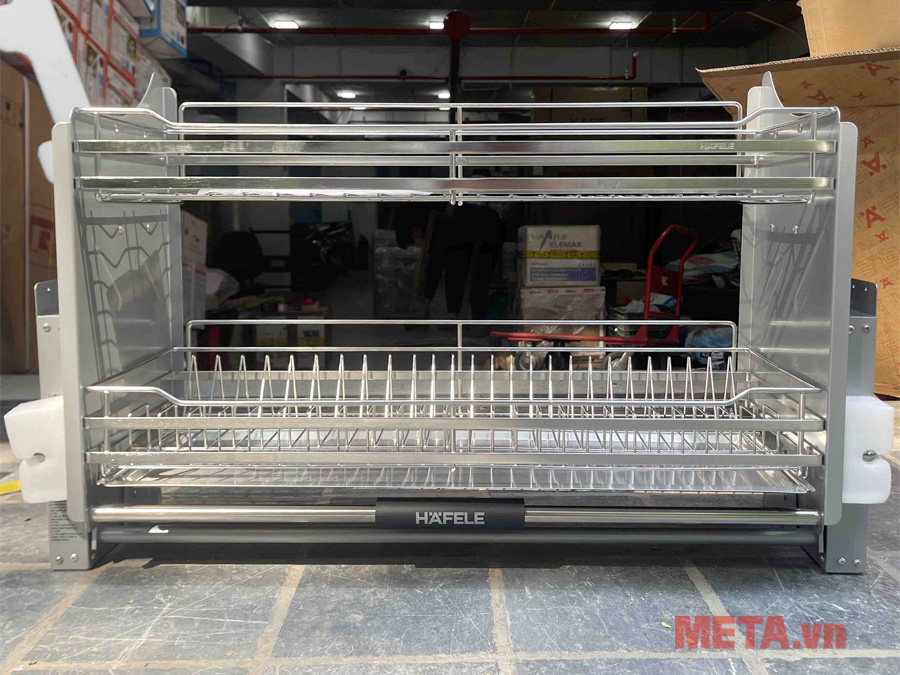 Rổ chén đĩa nâng hạ Hafele Lento tròn 900mm SUS304 (504.76.013)