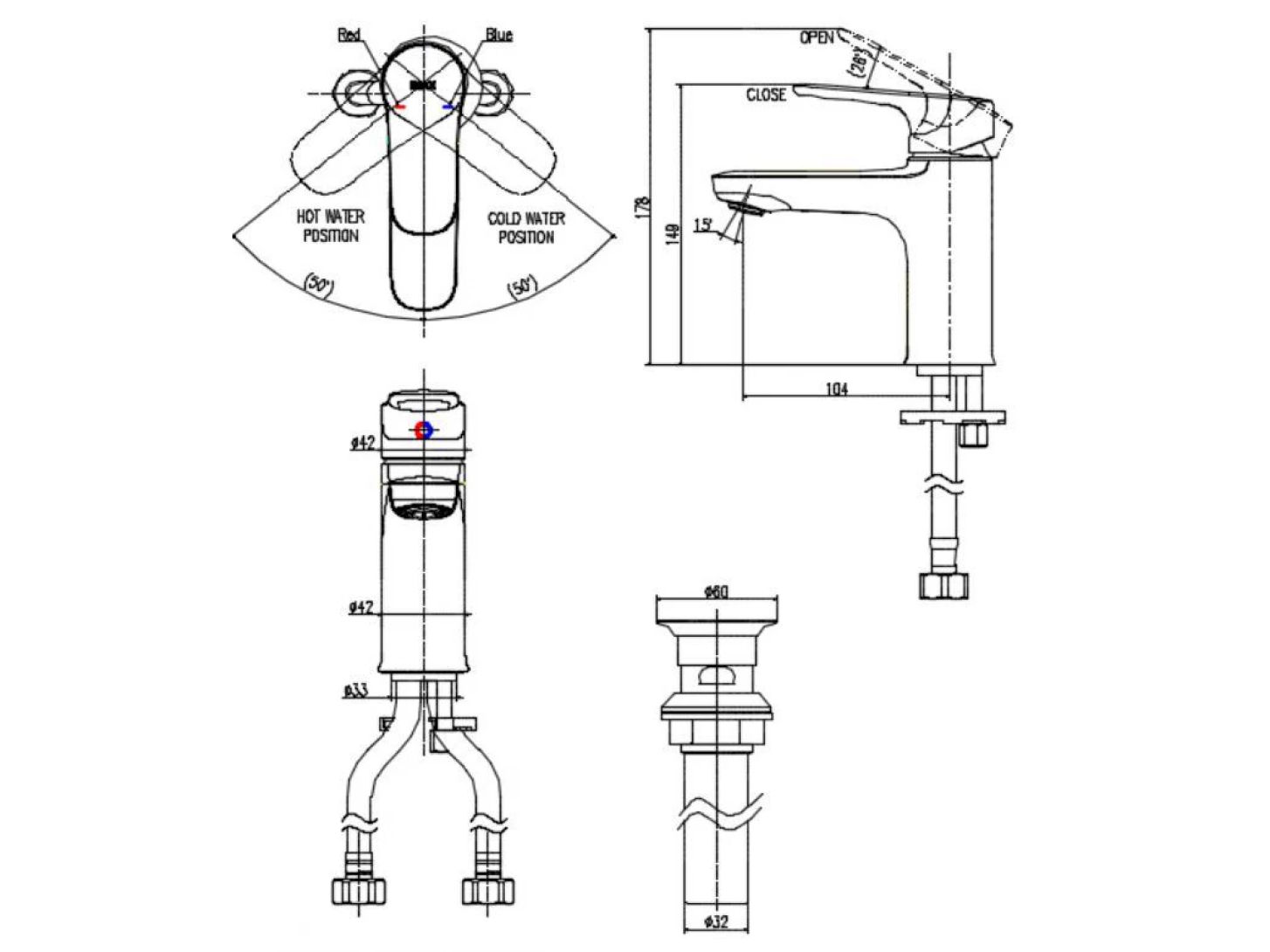 Vòi chậu đặt bàn LFV-1402S-R