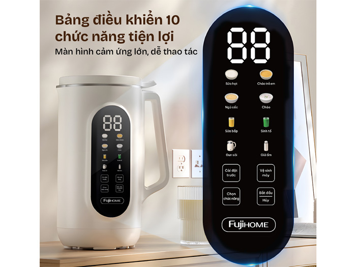 Bảng điều khiển Máy làm sữa hạt đa năng Fujihome SM1636