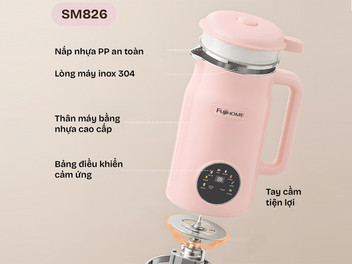 Máy làm sữa hạt đa năng Fujihome SM826