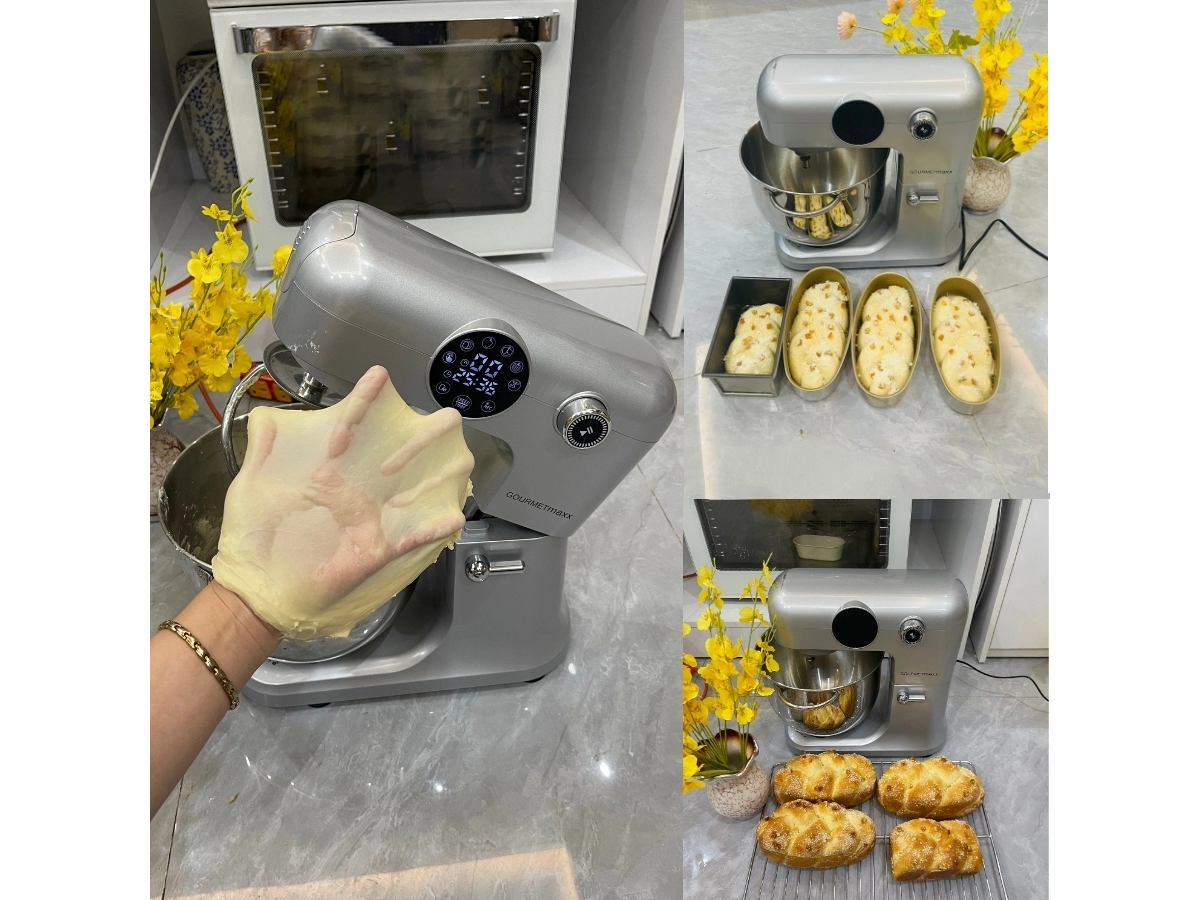 Máy trộn bột đánh kem Gourmetmaxx GMSM-8LPRO (8 lít, 1.000W, động cơ DC)