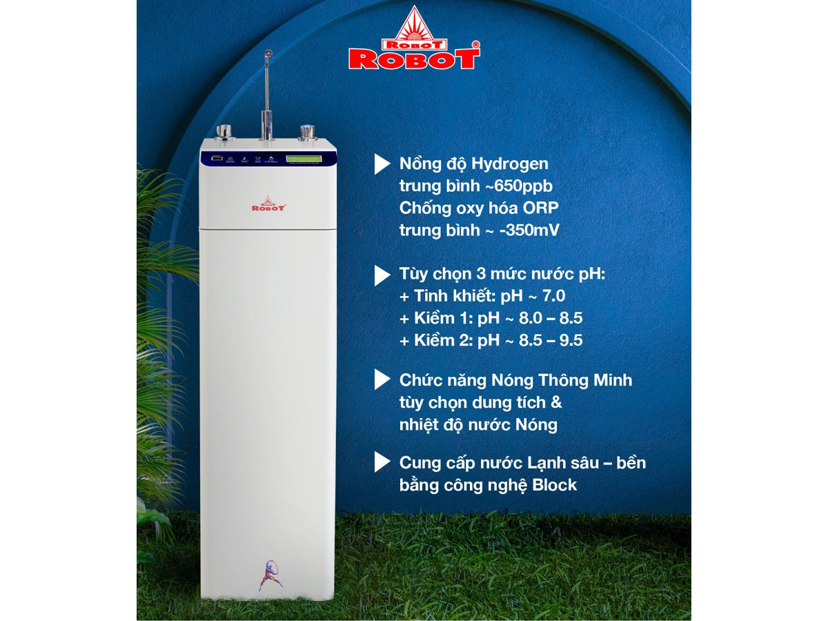 Máy lọc nước RO nóng nguội lạnh Hydrogen Robot HydroElite-9