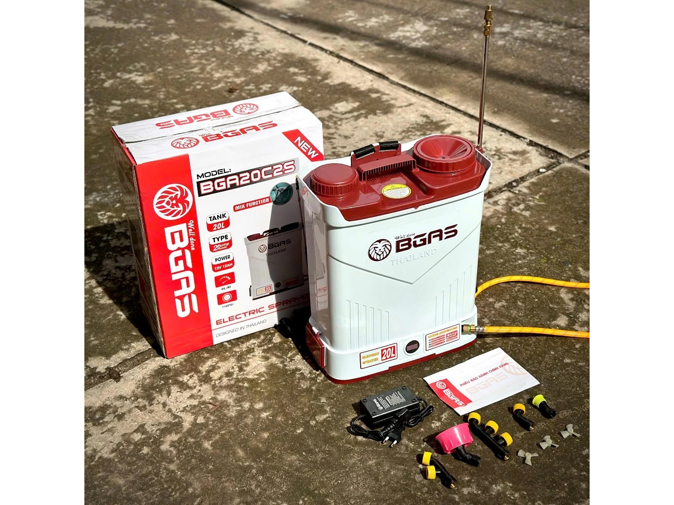 Máy phun thuốc Bgas BGA20C2S (2 bơm)