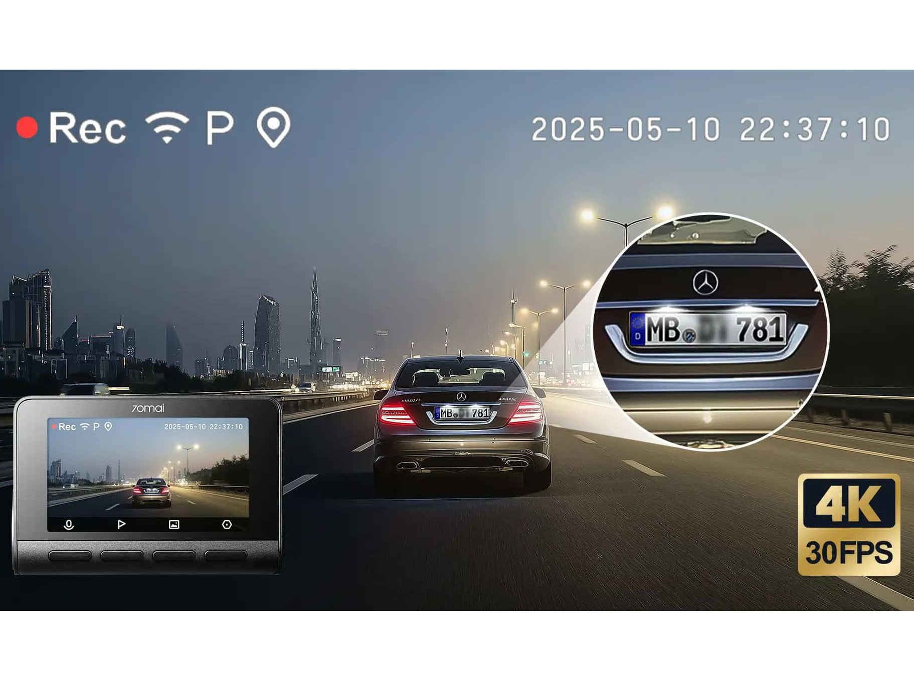 Camera hành trình trước sau 70mai A800SE-1