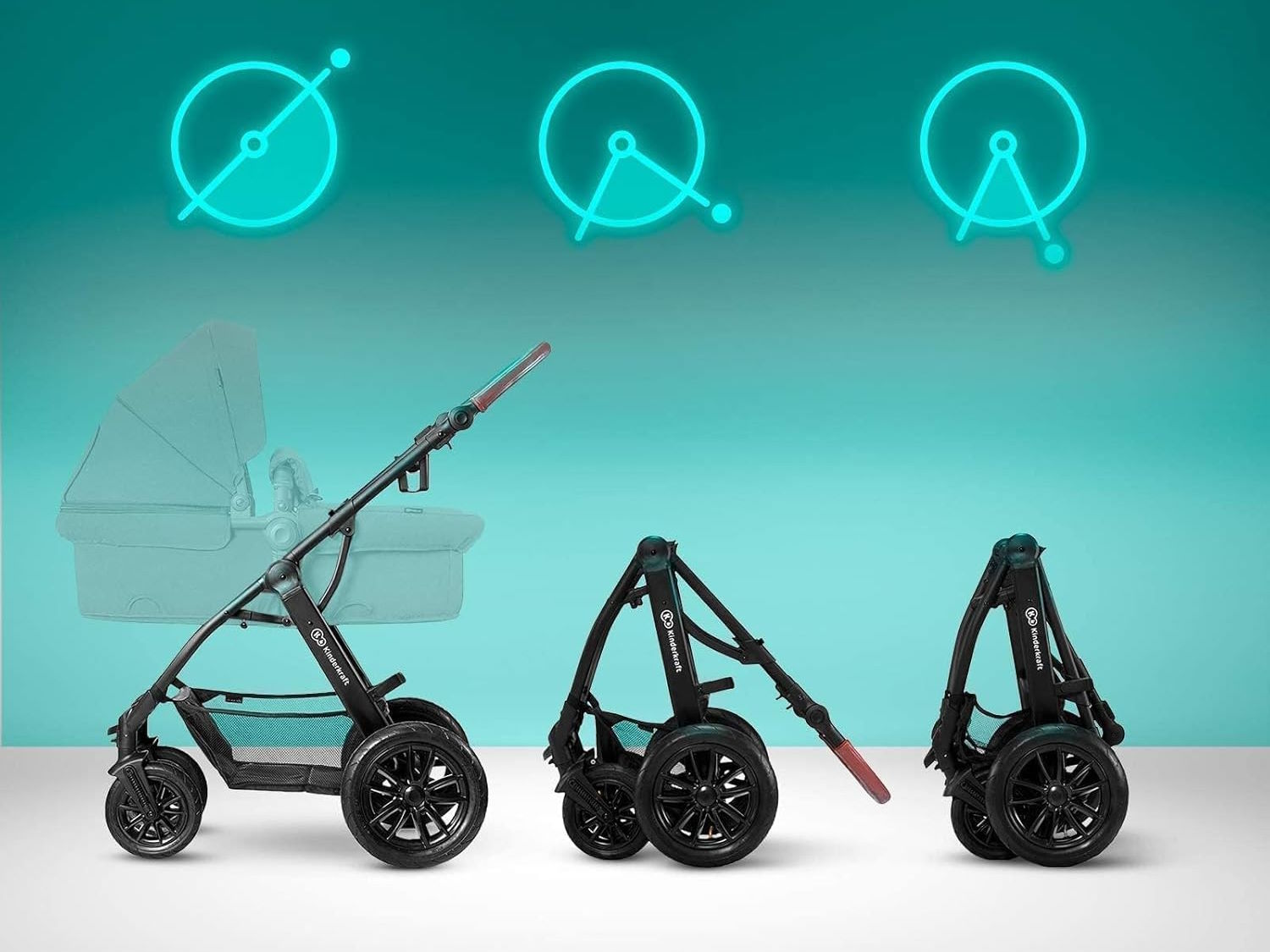 Bộ xe đẩy cho bé Kinderkraft XMOOV3IN1