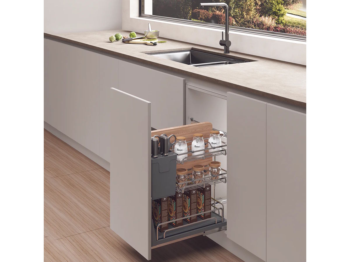 Rổ gia vị dao thớt Omero SUS304 Ovan 300mm (547.11.003)