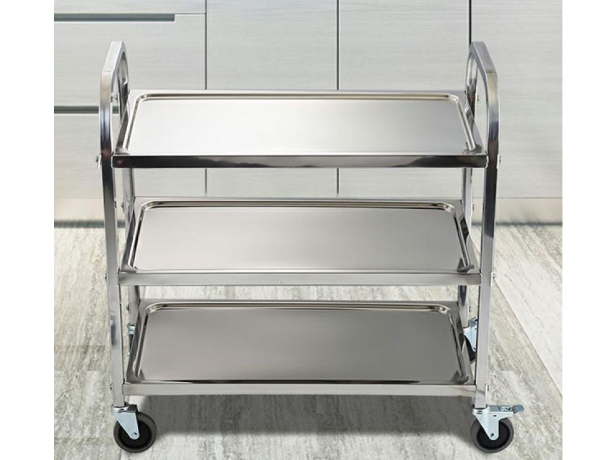 Xe đẩy inox 3 tầng D75