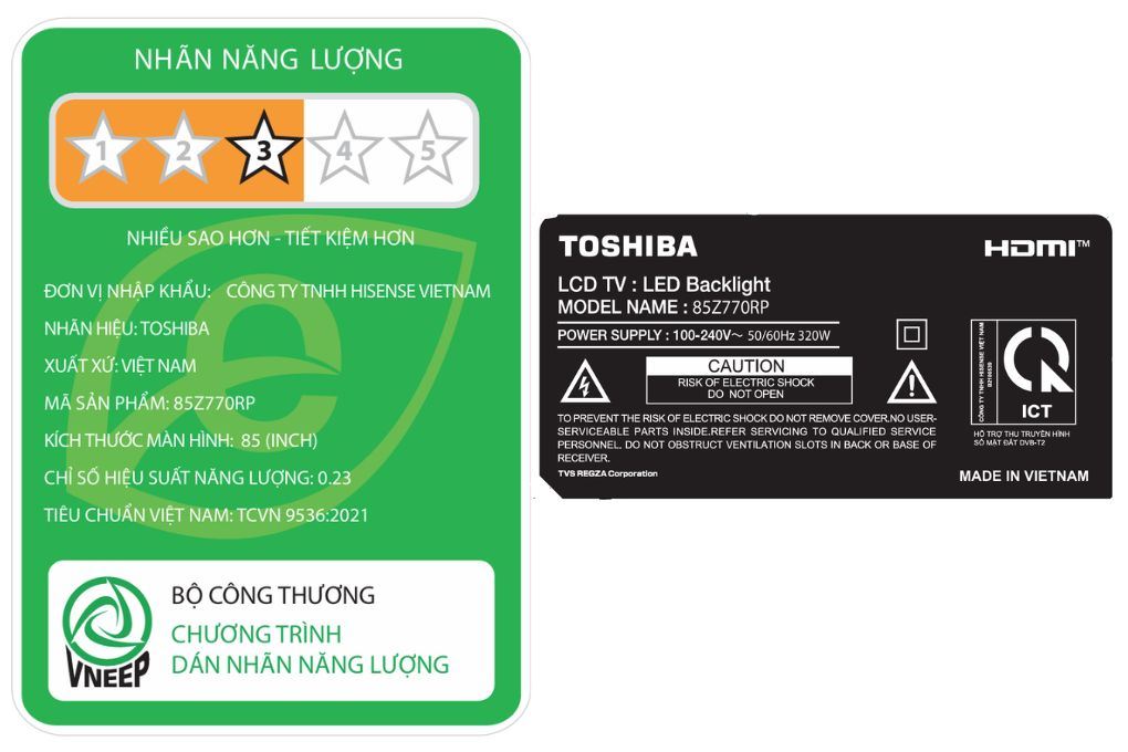 Smart Tivi Mini LED Toshiba AI 4K 85 inch 85Z770RP