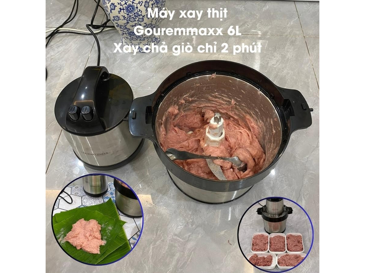 Máy xay thịt Gourmetmaxx 6 lít, 1.200W - Phiên bản mới