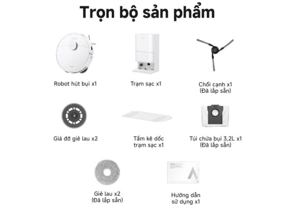 Robot hút bụi lau sàn chuyên dụng Mova E40 Ultra