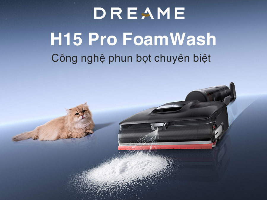 Máy hút bụi lau nhà cầm tay Dreame H15 Pro FoamWash