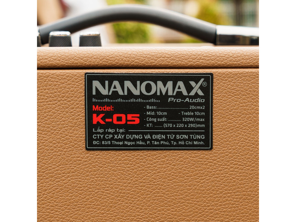 Loa karaoke xách tay Nanomax K-05 (bass đôi 20cm, 320W)