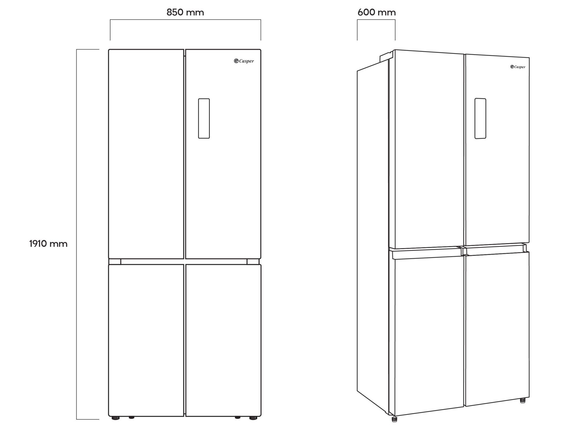 Tủ lạnh Casper Inverter ProFresh 540 lít RM-D540SBS