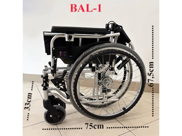 Xe lăn Miki BAL-1 khung hợp kim nhôm