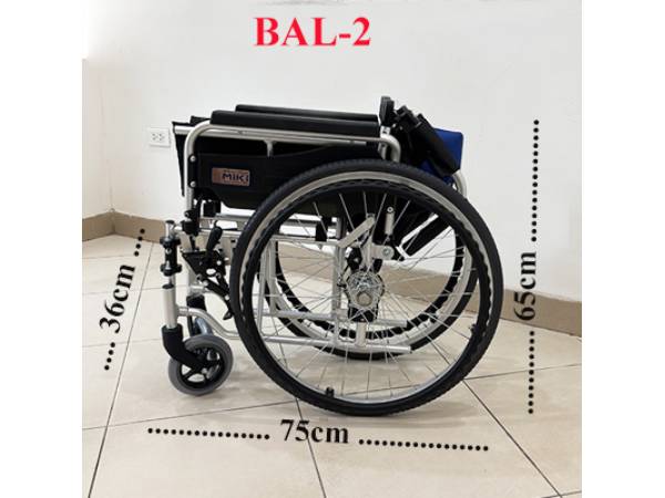 Xe lăn Miki BAL-2 khung hợp kim nhôm