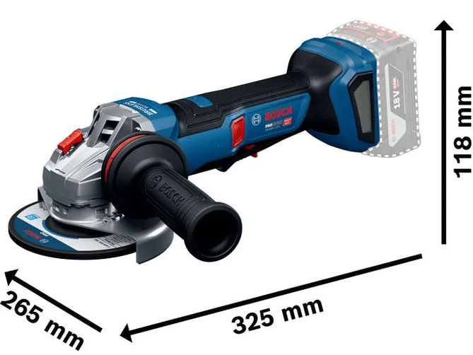 Máy mài góc dùng pin Bosch GWS 18V-11PS Solo 06019N43K0 (125mm, chưa pin, sạc)