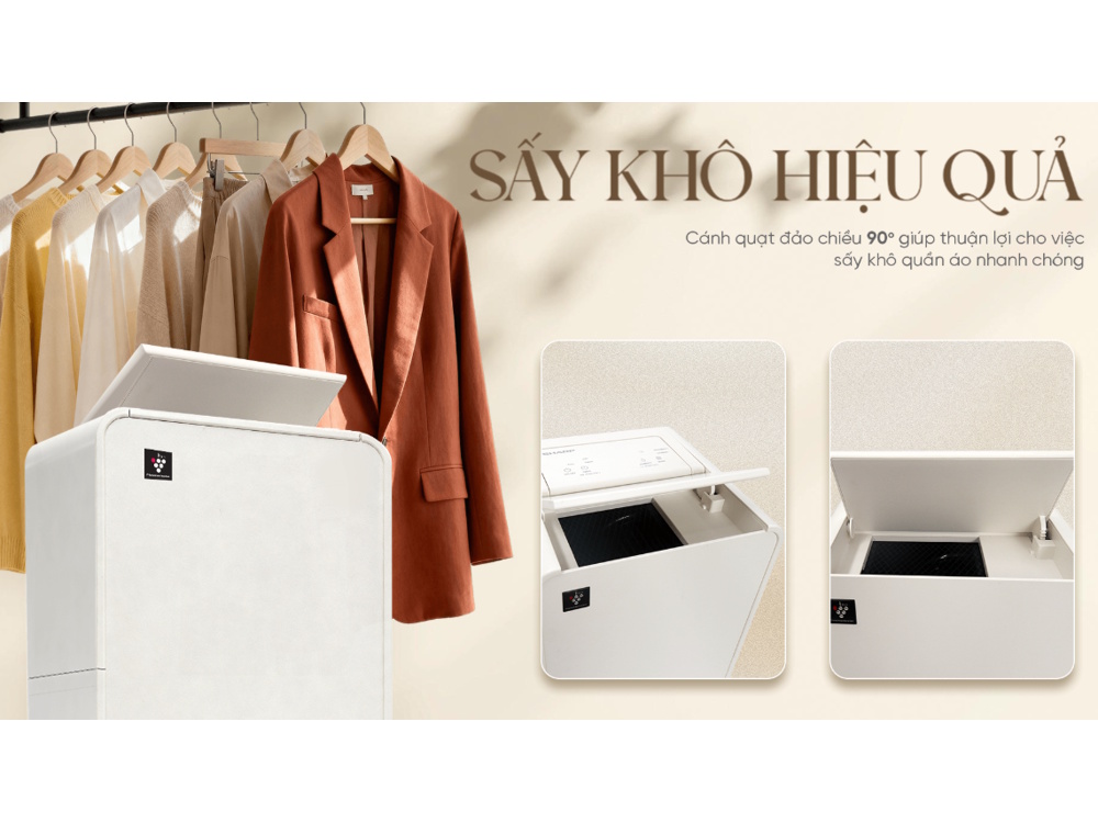 Máy hút ẩm và tạo ion Sharp DW-P12HV-W (<28m2)