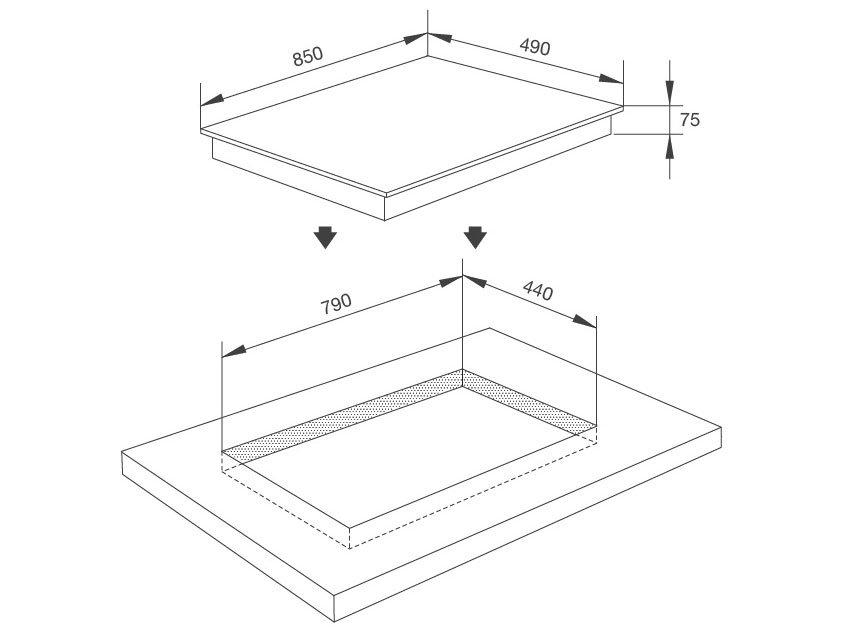Bếp gas Malloca AS 9403B (3 vùng nấu)