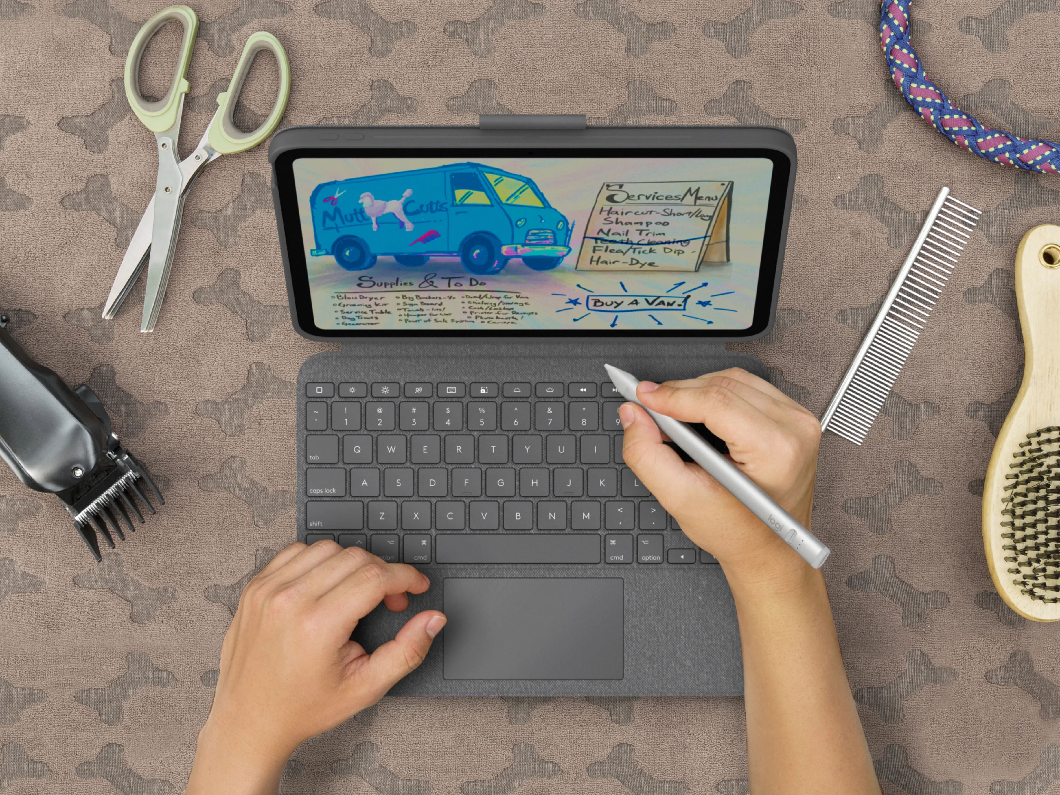 Bút kỹ thuật số Logitech Crayon USB-C/BẠC (Silver)