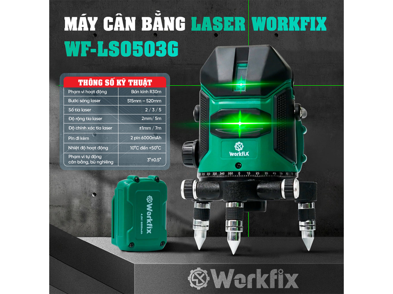 Máy cân bằng Laser Workfix WF-LS0503G