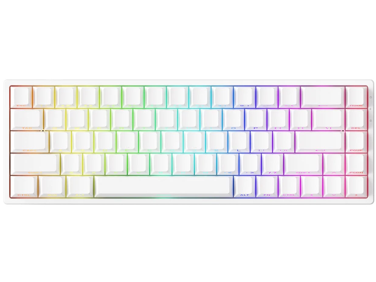 Bàn phím cơ MonsGeek FUN68 HE White Glare Magnetic switch