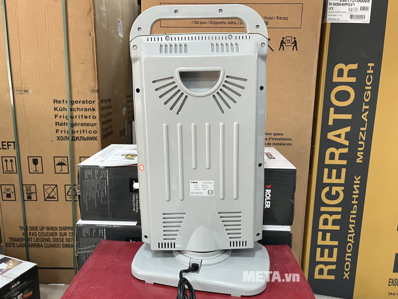 Mặt sau của máy Máy sưởi điện 3 bóng Halogen Roler RH-2112