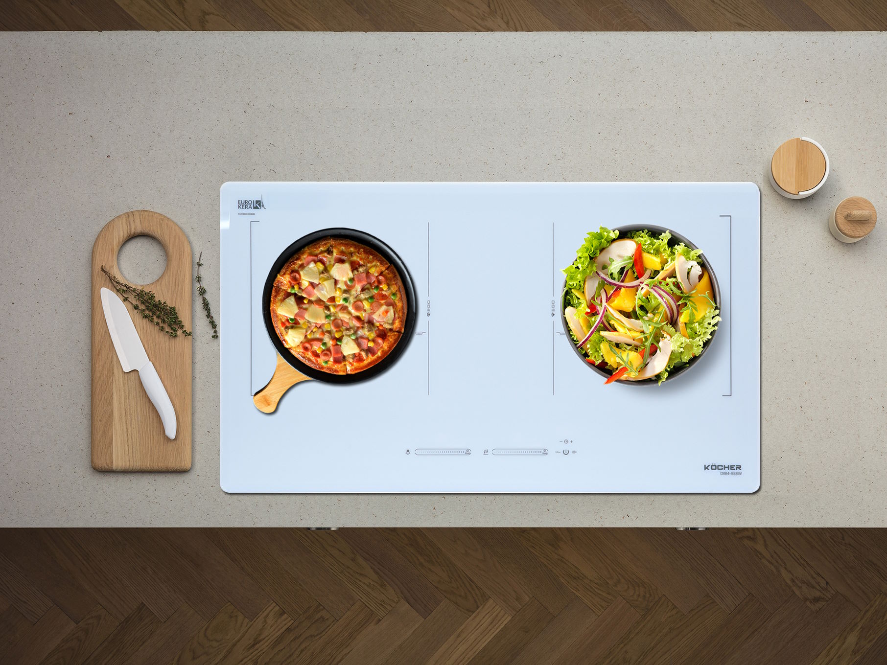 Bếp từ đôi Kocher DIB4-888W