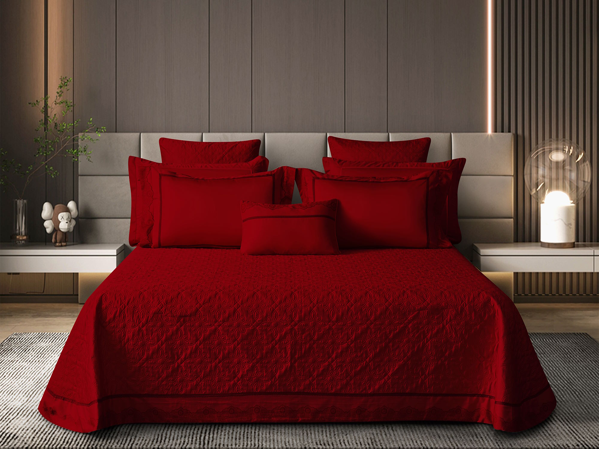 Bộ chăn ga D'Lavish Luxury Hồng Minh Nguyệt