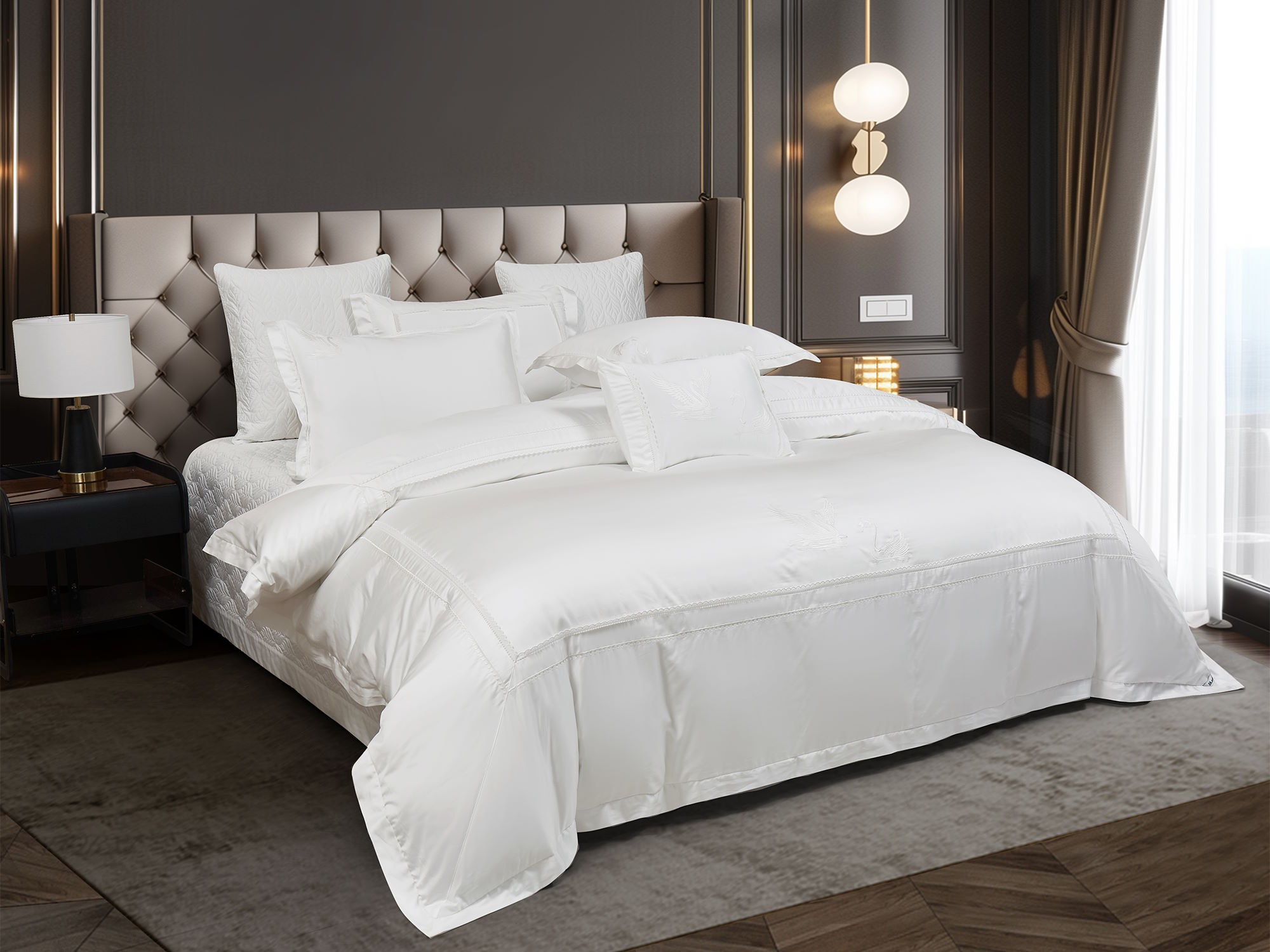 Bộ chăn ga D'Lavish Luxury Mộng Uyên Ương