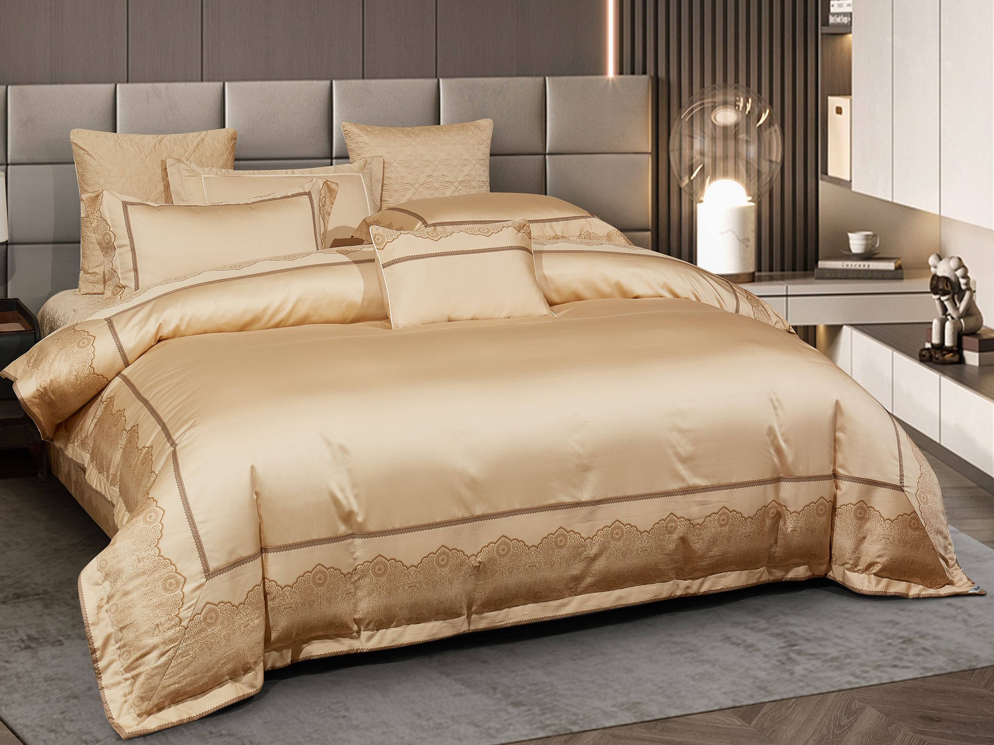 Bộ chăn ga D'Lavish Luxury Vân Nguyệt Hoàng Kim