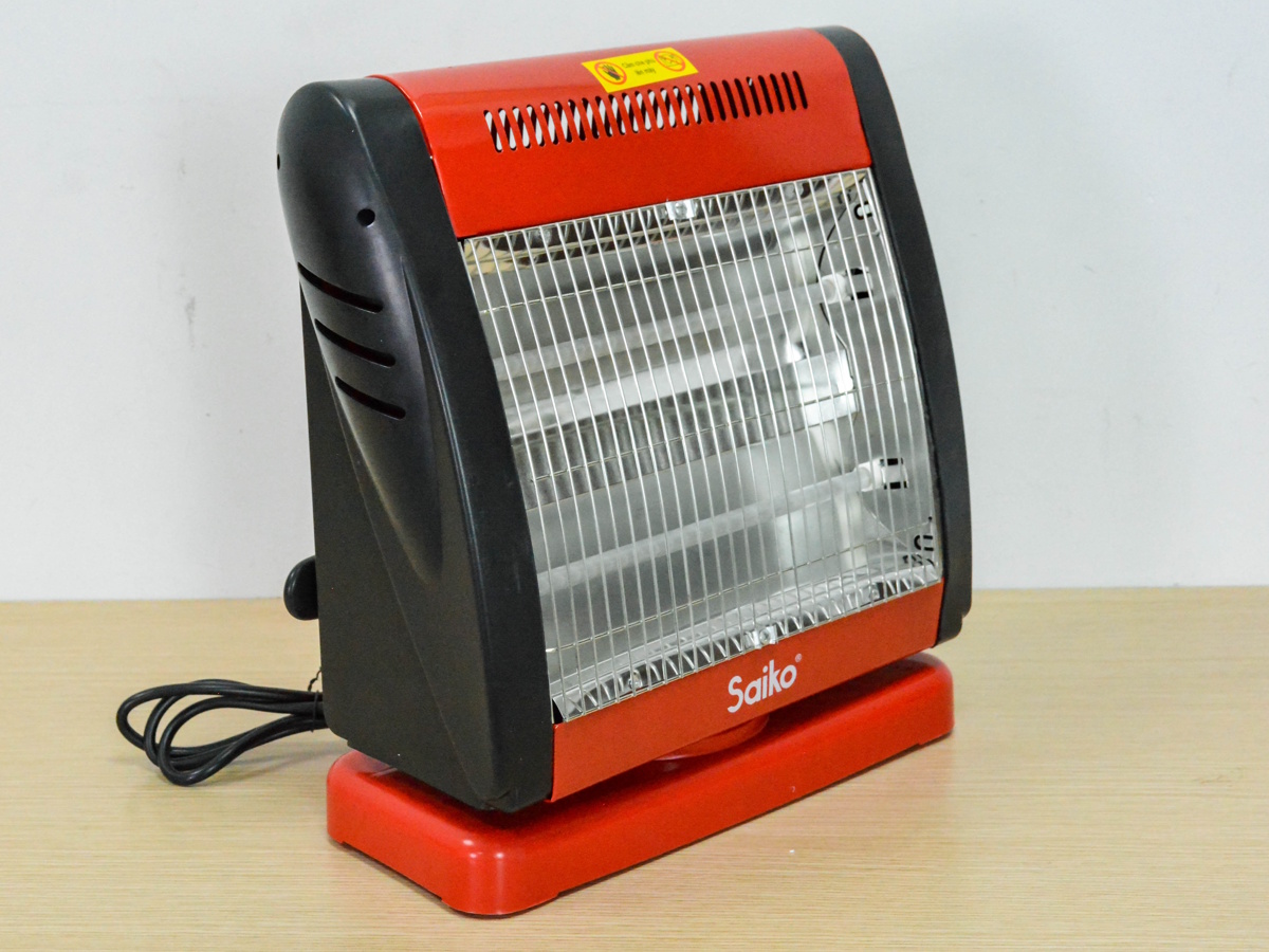 Máy sưởi thiết kế màu đỏ đen đẹp mắt Máy sưởi