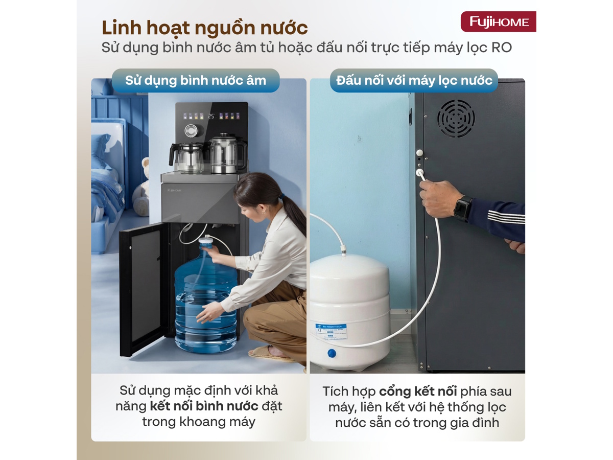 Cây nước kết hợp bàn trà