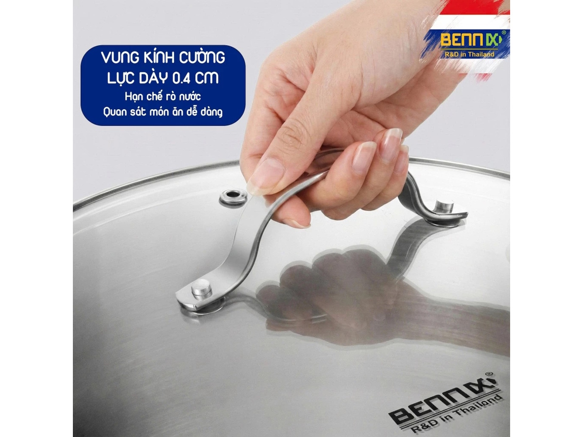 Nồi luộc gà dùng vung kính Nồi luộc gà inox